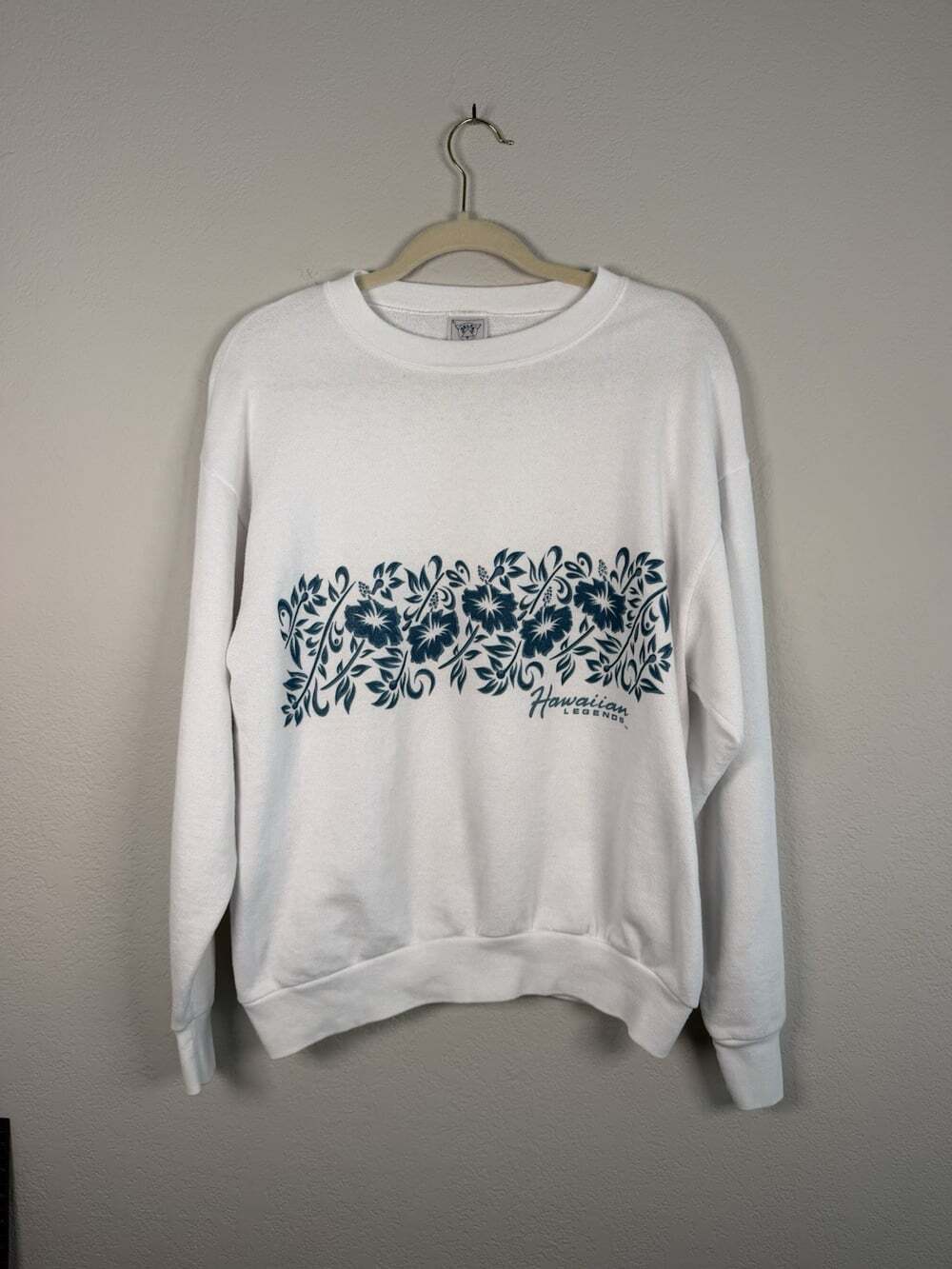Vintage Hawaiian Legends Hibiscus Crewneck Hawaii Tropical Retro 90s Sweater L